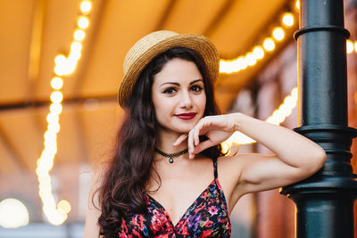 Portrait of smiling young woman