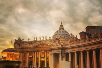 View of historic building against cloudy sky