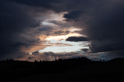 Scenic view of landscape against cloudy sky