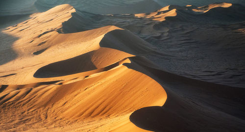 Sand dunes in desert