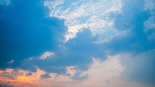 Low angle view of clouds in sky