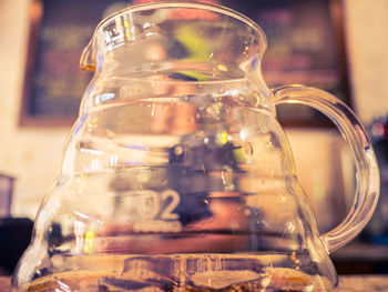 Close-up of drink in glass