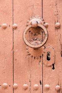 Full frame shot of old door knocker