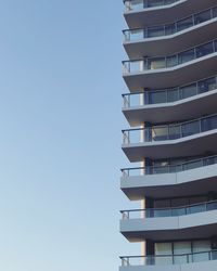 Low angle view of building against clear sky