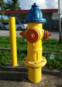 Close-up of fire hydrant on street