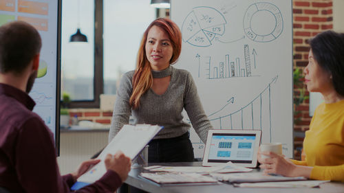 Businesswomen working at office