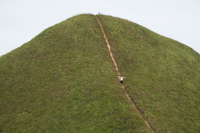 Scenic view of green mountain