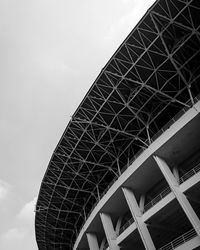 Low angle view of modern building against sky