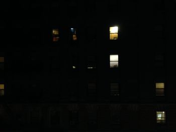 View of illuminated building at night