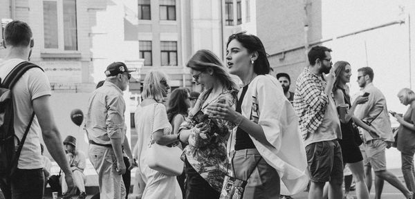 Group of people standing outdoors