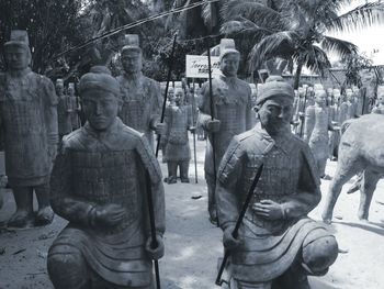 Statues in park