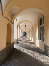 Empty corridor of building