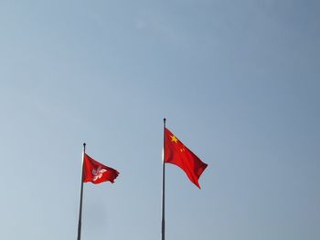 Chinese and honk kong flags