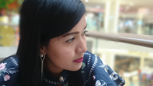 Close-up of young woman