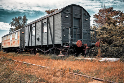 Train on field