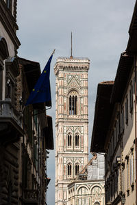 Low angle view of cathedral in city against sky