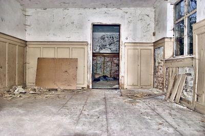 Interior of abandoned building