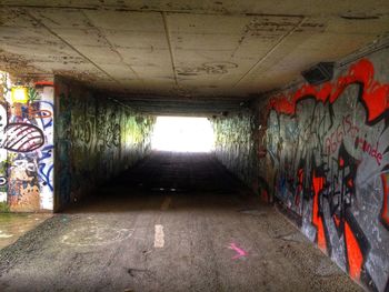 Graffiti on tunnel