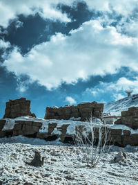 Rock formations against sky