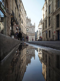 Reflection of buildings in canal