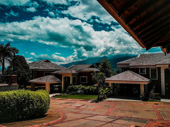 Houses against sky