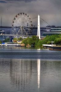 Ferris wheel in city