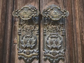 Close-up of door knocker