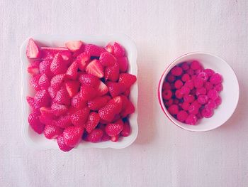 Close-up of strawberries in bowl