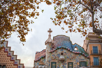 Low angle view of buildings against sky