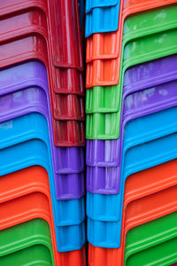 Full frame shot of multi colored stools
