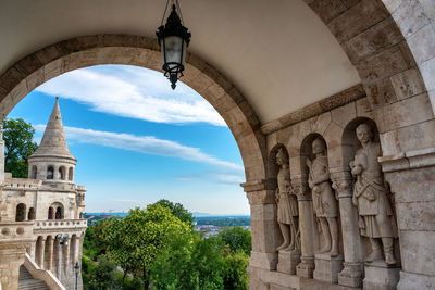 Low angle view of historical building against sky