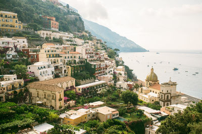 High angle shot of townscape