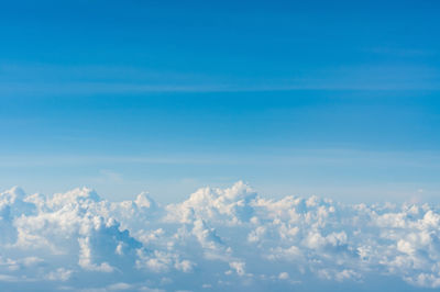 Fresh blue sky with white cloud for background.