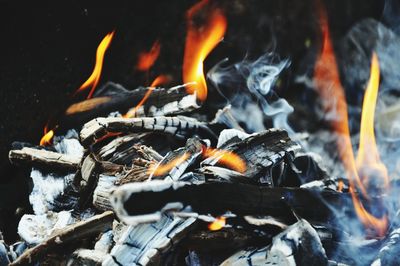 Close-up of bonfire