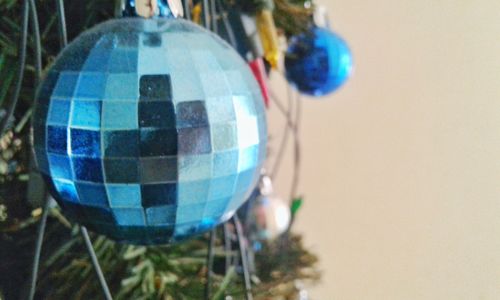 Close-up of clothes hanging on clothesline