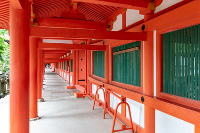 Empty corridor of building