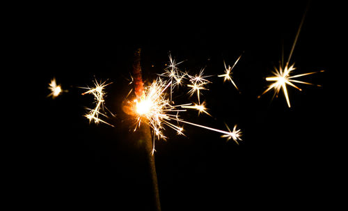 Firework display at night