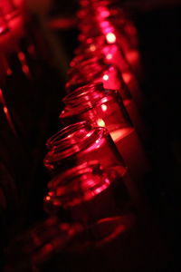 Close-up of illuminated christmas lights