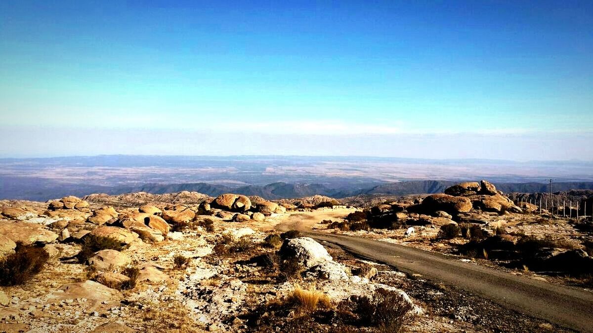 SCENIC VIEW OF ARID LANDSCAPE AGAINST SKY