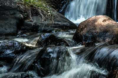 Scenic view of waterfall