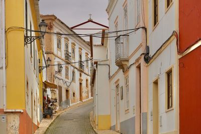 Buildings in city silves algarve old streets