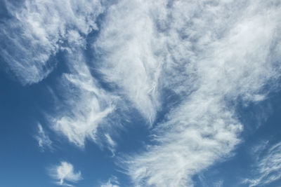 Low angle view of clouds in sky