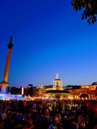 Group of people in front of building