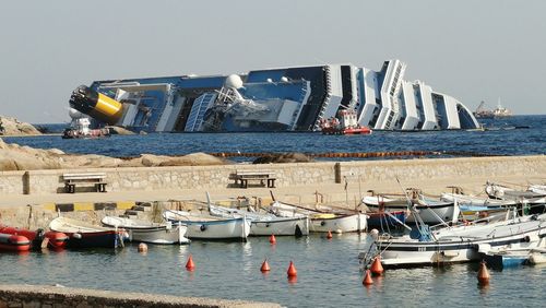 Boats in sea