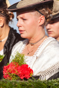 Young woman looking at camera