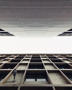 Low angle view of modern building against sky