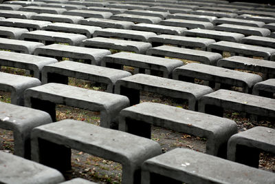 Full frame shot of empty seats