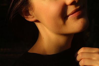 Close-up portrait of a woman
