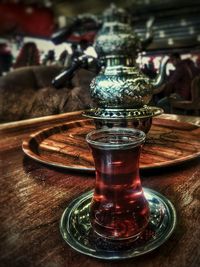 Close-up of drink on table