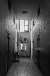 Empty corridor of building